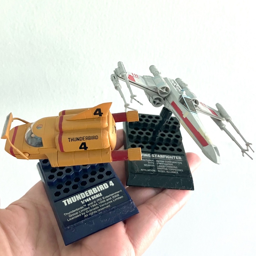 Vintage miniature aircraft planes collectibles set of 2 Star Wars Thunderbirds